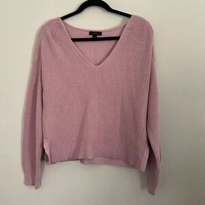 J.Crew Cotton V-Neck Sweater Women’s Size S Ribbed Knit Pullover Relaxed Fit